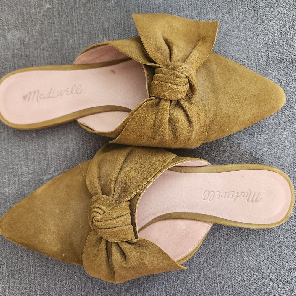 Madewell Women's Tan Suede Mules